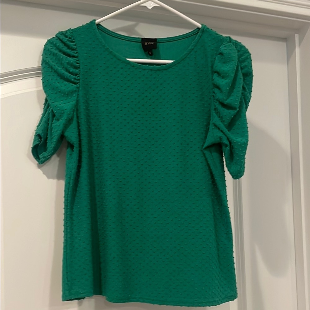 Vivo Green Textured Women's Top